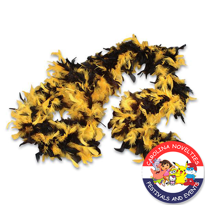 6' 60g YELLOW BLACK FEATHER BOA