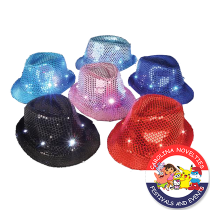 LIGHT-UP SEQUINED FEDORAS 