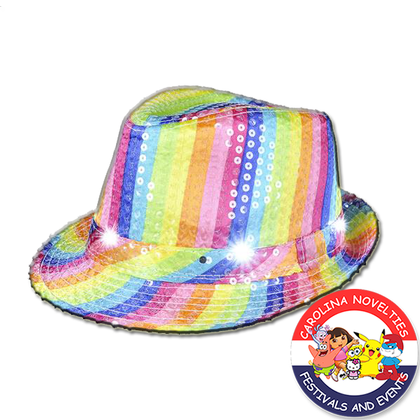 FLASHING RAINBOW FEDORA 