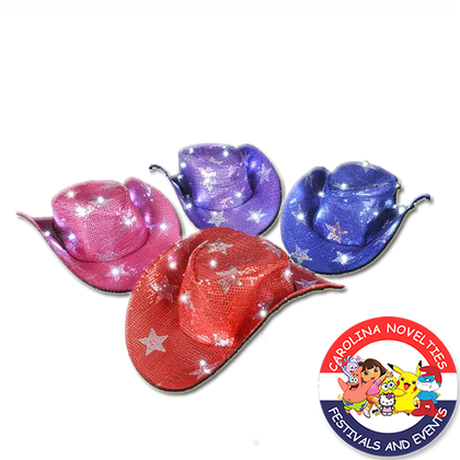 ADULT LIGHT-UP STAR COWBOY HAT