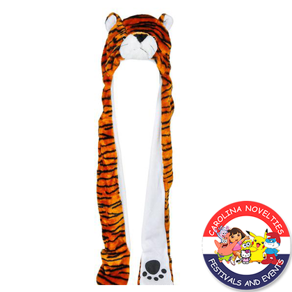 35" PLUSH TIGER HAT WITH LONG PAWS 