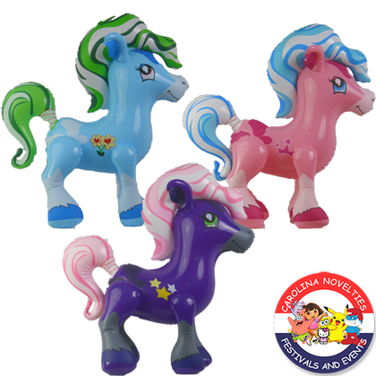 27" COLORFUL PONY INFLATES 