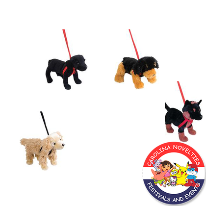 PET DOG WITH LEASH PLUSH 