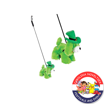 ST. PATRICKS PLUSH PUPPY ON LEASH 